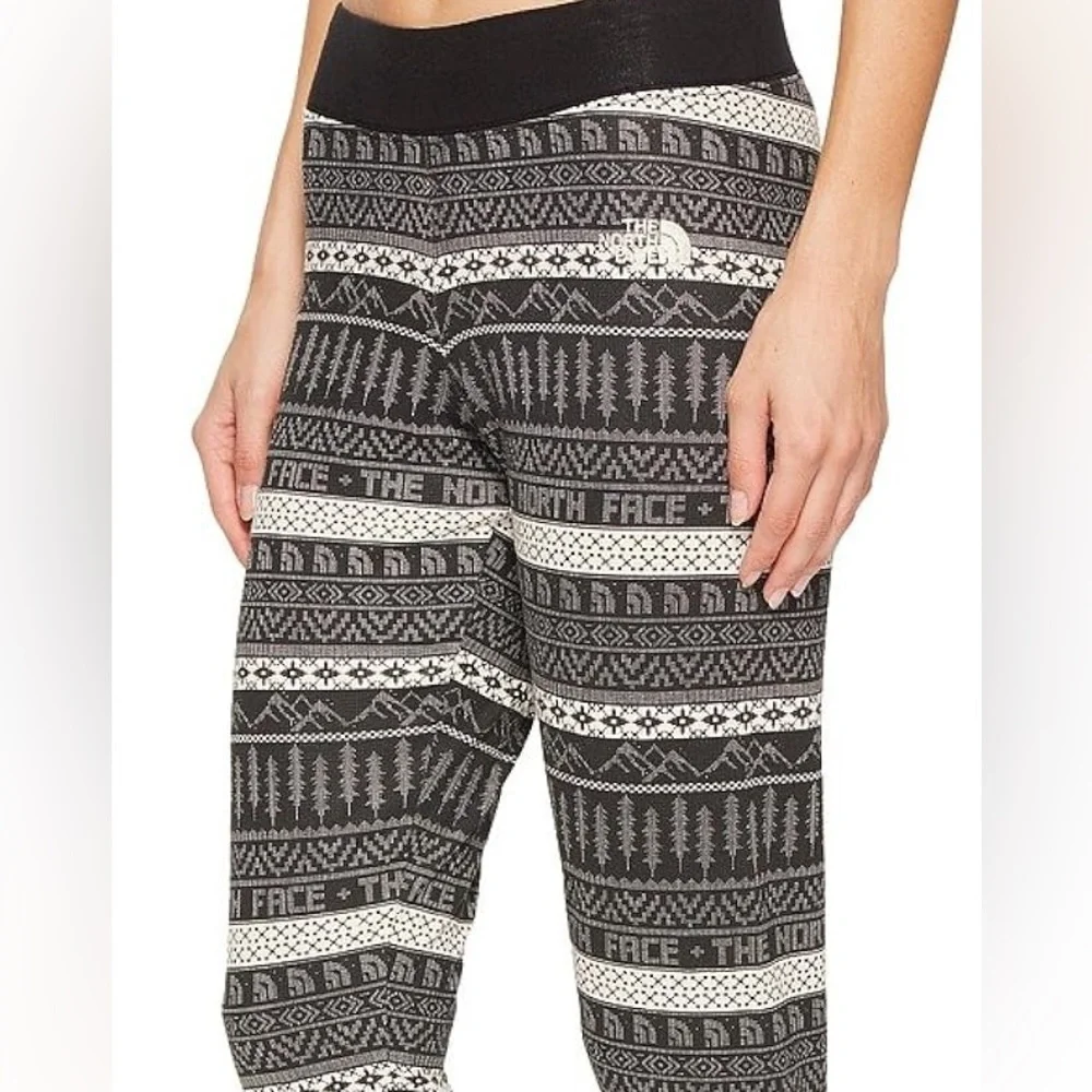 The North Face Holiday Nordic Waffle Joggers Leggings Base Layer Medium - Picture 2 of 7